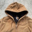 画像2: 【M/L】ボロ USA製 Carhartt アクティブパーカー ジャケット ブラウンダック■ビンテージ オールド レトロ アメリカ古着 カーハート 