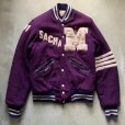 画像1: 【S】USA製 Ripon Jackets ウールスタジャン 紫■ビンテージ オールド レトロ アメリカ古着 80s アワードジャケット バーシティ (1)