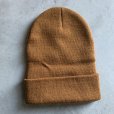 画像3: 【Free】carhartt 刺繍入り アクリル ニット帽 ワッチキャップ ブラウン 茶色■アメリカ古着 帽子 ビーニー カーハート ユニセックス (3)