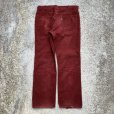 画像6: 【W36】80s USA製 Levi's 519 リーバイス コーデュロイパンツ バーガンディ えんじ■ビンテージ オールド アメリカ古着 ストレート