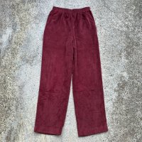 【W26〜W32】alfred dunner コーデュロイ ウエストゴム イージーパンツ えんじ 紫■ビンテージ オールド アメリカ古着 レディース No.2