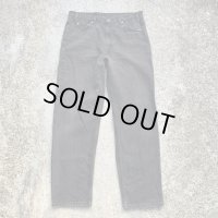 【W38】90s Levi's 550 ブラックデニムパンツ 黒■ビンテージ アメリカ古着 リーバイス ジーパン ジーンズ テーパード オリジナル 後染め