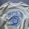 画像3: 【M/L】80s USA製 UCLA カレッジプリント スウェット イエロー 薄黄色■ビンテージ オールド アメリカ古着 トレーナー ラグラン