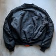 画像2: 【M/L】USA製 ALPHA INDUSTRIES MA-1 フライトジャケット ブラック 黒無地■ビンテージ オールド アメリカ古着 アルファ レプリカ