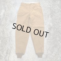 【W31】60s-70s RED HEAD 裾リブ ハンティングパンツ ブラウンダック地 茶色■ビンテージ オールド アメリカ古着 レッドヘッド