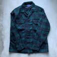 画像5: 【S/M】60s-70s USA製 PENDLETON オープンカラー 長袖ウールシャツ ブラックウォッチ■ビンテージ アメリカ古着 ペンドルトン ボートシャツ