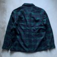 画像2: 【S/M】60s-70s USA製 PENDLETON オープンカラー 長袖ウールシャツ ブラックウォッチ■ビンテージ アメリカ古着 ペンドルトン ボートシャツ