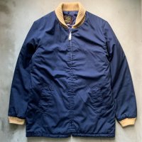 【S/M】John Blain 中綿 ファラオジャケット ネイビー 紺■ビンテージ オールド レトロ アメリカ古着 70s カーコート ショールカラー