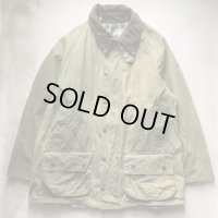 【XL/XXL 46】80s Barbour ビューフォート オイルドジャケット オリーブ 緑■ビンテージ オールド ヨーロッパ古着 バブアー イングランド製