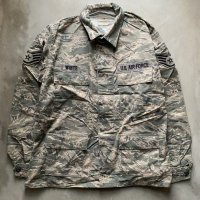 【44R L/XL】米軍実物 USAF ABU ジャケット デジカモ グレー■ビンテージ オールド アメリカ古着 空軍 ミリタリー エアーフォース No.4