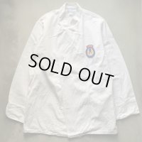 【M/L】カナダ製 コックジャケット ユニフォーム 白■ビンテージ オールド レトロ アメリカ古着 ミリタリーワッペン付き