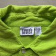 画像4: 【L】CHICO'S DESIGN 長袖リネンシャツ 黄緑■ビンテージ オールド アメリカ古着 90s/2000s 片ポケ 貝ボタン