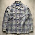 画像1: 【S】70s USA製 PENDLETON オープンカラー 長袖ウールシャツ グレー■ビンテージ アメリカ古着 ペンドルトン ボックス ボートシャツ (1)