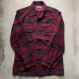 画像5: 【S/M】70s USA製 PENDLETON オープンカラー 長袖ウールシャツ バーガン■ビンテージ アメリカ古着 ペンドルトン ボックス ボートシャツ