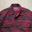 画像3: 【S/M】70s USA製 PENDLETON オープンカラー 長袖ウールシャツ バーガン■ビンテージ アメリカ古着 ペンドルトン ボックス ボートシャツ