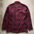 画像2: 【S/M】70s USA製 PENDLETON オープンカラー 長袖ウールシャツ バーガン■ビンテージ アメリカ古着 ペンドルトン ボックス ボートシャツ