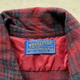 画像4: 【S/M】70s USA製 PENDLETON オープンカラー 長袖ウールシャツ バーガン■ビンテージ アメリカ古着 ペンドルトン ボックス ボートシャツ