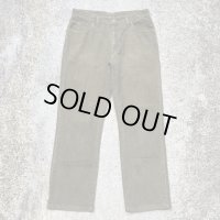 【W34(W32相当)】Lee コーデュロイパンツ オリーブ カーキ■古着 ストレート ユーロ ヨーロッパ リー