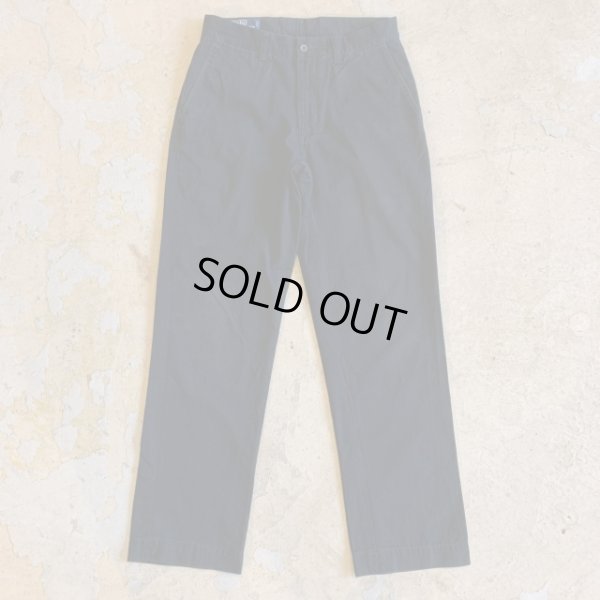 画像1: 【W32】Polo Ralph Lauren ノータック コットン チノパンツ ブラック 黒■ビンテージ オールド アメリカ古着 2000s ポロラルフローレン