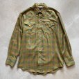画像1: 【M】Panhandle Slim 長袖ウエスタンシャツ 緑チェック■ビンテージ オールド アメリカ古着 カウボーイ オンブレ パンハンドルスリム (1)