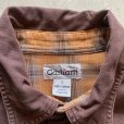 画像3: 【L/XL】carhartt 裏ネル ワークシャツ ブラウン 茶色■ビンテージ アメリカ古着 カーハート ビッグサイズ