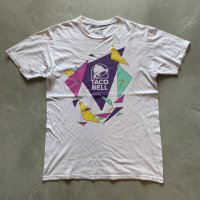 【M】TACO BELL プリントTシャツ 白■アメリカ古着 タコベル オールコットン 企業 ファストフード タコス メキシカン メキシコ料理