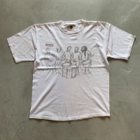 【XL】USA製 EVOLVE UNIVERSAL ドラム プリントTシャツ 白■オールド アメリカ古着 オールコットン ジャンベ アフリカン 太鼓