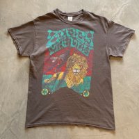 【M】「ZIGGY MARLEY」レゲエ プリントTシャツ グレー■アメリカ古着 GILDAN ギルダン ジギーマーリー バンド 音楽 ライオン 鬼フェード