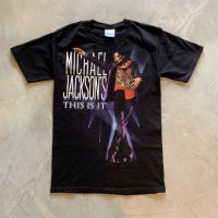 【Ladies】マイケルジャクソン「THIS IS IT」プリントTシャツ■ビンテージ オールド アメリカ古着 2000s Y2K Hanes ヘインズ バンド 音楽