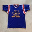 画像1: 【M/L】70s USA製 MASON メッシュ 半袖ゲームシャツ 青■ビンテージ オールド アメリカ古着 リンガー フットボール ナンバリング (1)