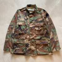 【M-Regular】90s ウッドランドカモ コンバットジャケット 迷彩■ビンテージ オールド アメリカ古着 ミリタリー サバゲー 米軍実物