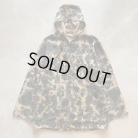 【M/L】UNKNOWN ハンティングジャケット パーカー カモ柄 迷彩■ビンテージ オールド レトロ アメリカ古着 コットン ジップアップ