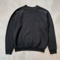 【S/M】メキシコ製 2000s フルーツオブザルーム ラグランスウェット ブラック 黒無地■ビンテージ オールド アメリカ古着 レディース