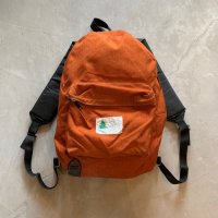 【45cm×32cm】USA製 NORTH WOODS バックパック リュックサック オレンジ■ビンテージ オールド アメリカ古着 バッグ アウトドア