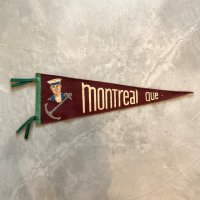 【20cm×61cm】Montrel Qu. セーラー アンカー ベロア フェルトペナント■ビンテージ アンティーク アメリカ雑貨 マリン ミリタリー 海兵