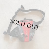 【19cm×15cm】deuter NORDIC lite ウエストポーチ バッグ ドリンクホルダー 赤■古着 ドイター ボディバッグ