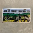 画像1: 【15.2cm×30.0cm】GREAT SMOKY MOUNTAINS 国立公園 サイン ナンバープレート■ビンテージ アンティーク アメリカ雑貨 ブリキ看板 熊 動物 (1)