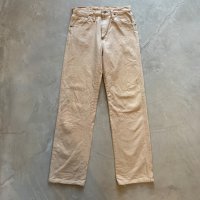 【W28】90s USA製 Wrangler 13MWZ カラーデニムパンツ ベージュ■ビンテージ オールド アメリカ古着 ラングラー ストレート ジーパン