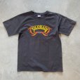 画像1: 【M】anvil 「COLORADO」ピンストライプ プリントTシャツ ブラック 黒■オールド アメリカ古着 2000s アンビル コットン ホットロッド MC (1)