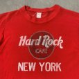 画像3: 【S/M】80s USA製 ハードロックカフェ プリントTシャツ 赤■ビンテージ オールド アメリカ古着 ニューヨーク シングルステッチ