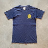 【S】HAWAIIAN FIRE FIGHTER ハワイ州 消防士 プリントTシャツ ネイビー ナス紺■ビンテージ 2000s アメリカ古着 レディース コットン