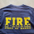画像3: 【S】HAWAIIAN FIRE FIGHTER ハワイ州 消防士 プリントTシャツ ネイビー ナス紺■ビンテージ 2000s アメリカ古着 レディース コットン