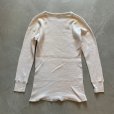 画像8: 【M/L】USA製 J.E.MORGAN オールコットン サーマルシャツ 白■ビンテージ アメリカ古着 アンダーウェア インナー ロンT ワッフル 90s