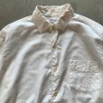 画像3: 【M/L】60s Hampton ダブルカフス 長袖ドレスシャツ 白 織柄■ビンテージ オールド アメリカ古着 オールコットン 白シャツ 総柄
