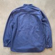 画像9: 【M/L】90s USA製 DRAWSTRINGS バンドカラー 長袖プルオーバーシャツ 青 織柄■ビンテージ オールド アメリカ古着 総柄