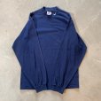 画像5: 【M】90s USA製 NIKE モックネック 長袖Tシャツ ロンT ネイビー 紺■ビンテージ オールド アメリカ古着 ナイキ ロゴ刺繍 ハイネック