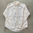 画像7: 【M/L】60s Hampton ダブルカフス 長袖ドレスシャツ 白 織柄■ビンテージ オールド アメリカ古着 オールコットン 白シャツ 総柄