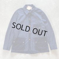 【S/M】デッドストック Alexander's ジャケット ネイビー 紺■ビンテージ オールド ヨーロッパ古着 コットンエルボーパッチ