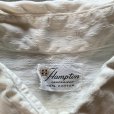 画像5: 【M/L】60s Hampton ダブルカフス 長袖ドレスシャツ 白 織柄■ビンテージ オールド アメリカ古着 オールコットン 白シャツ 総柄