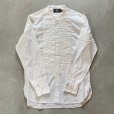 画像8: 【S/M】RRL バンドカラー ドレスシャツ 白 総柄■ビンテージ アメリカ古着 ラルフローレン フリルシャツ プリーツ 白シャツ